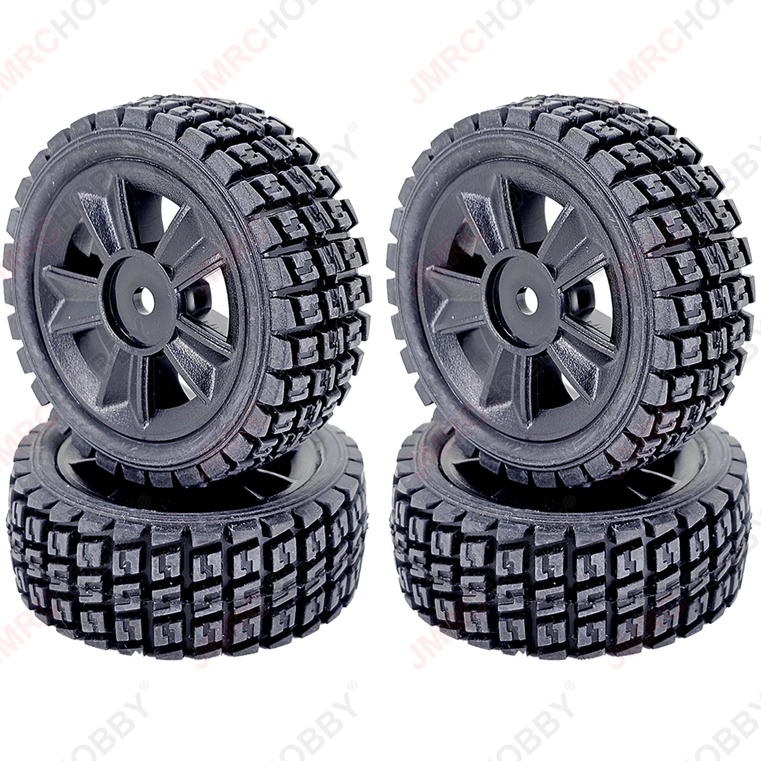 MJX Hyper Go 14301/14302/14303 RC Car Accessories - Rubber TPR Glued Road Wheels with Sponge for 1/14 Scale Drift Performance