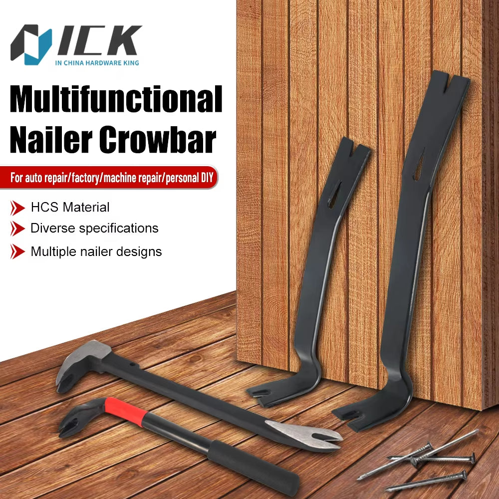 3-In-1 Nail Puller Set: Versatile Pry Bars for Nail Removal, Furniture, Automotive, and Mechanical Disassembly Tasks