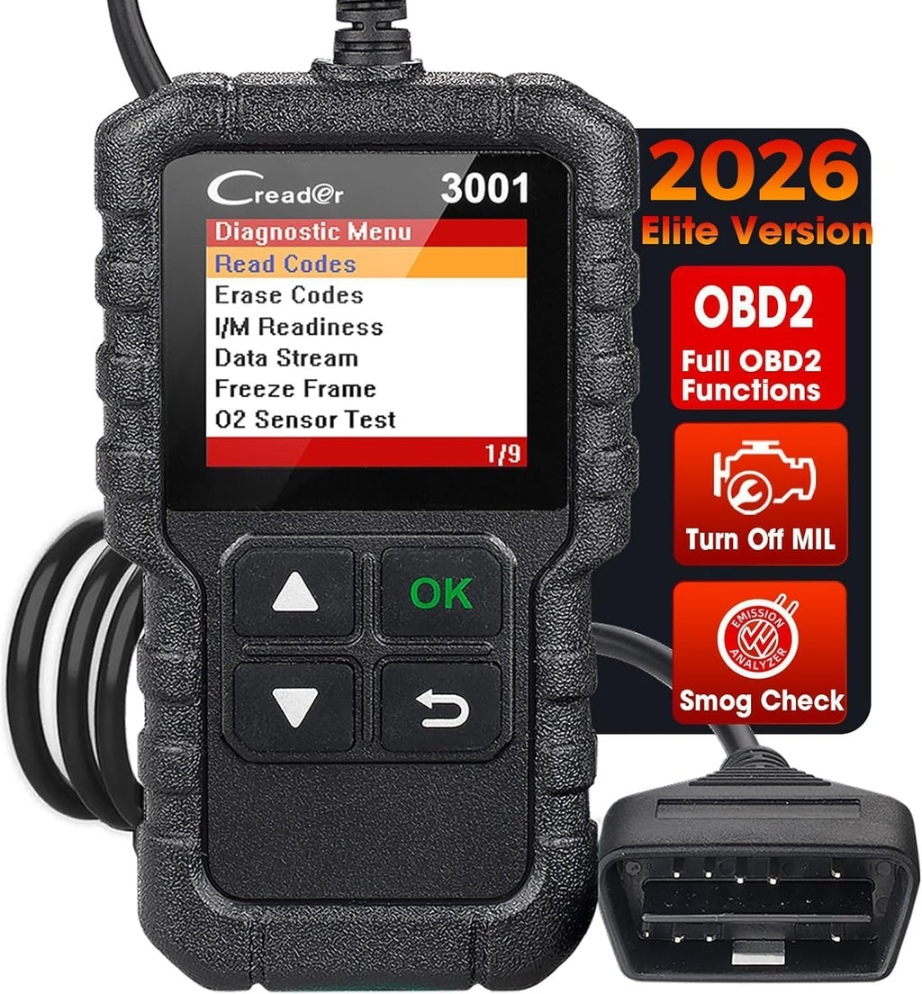 LAUNCH Creader 3001 OBD2 Scanner, Engine Fault Code Reader Mode 6 CAN Diagnostic Scan Tool for All OBDII Protocol Cars since 1996, Lifetime Free Update