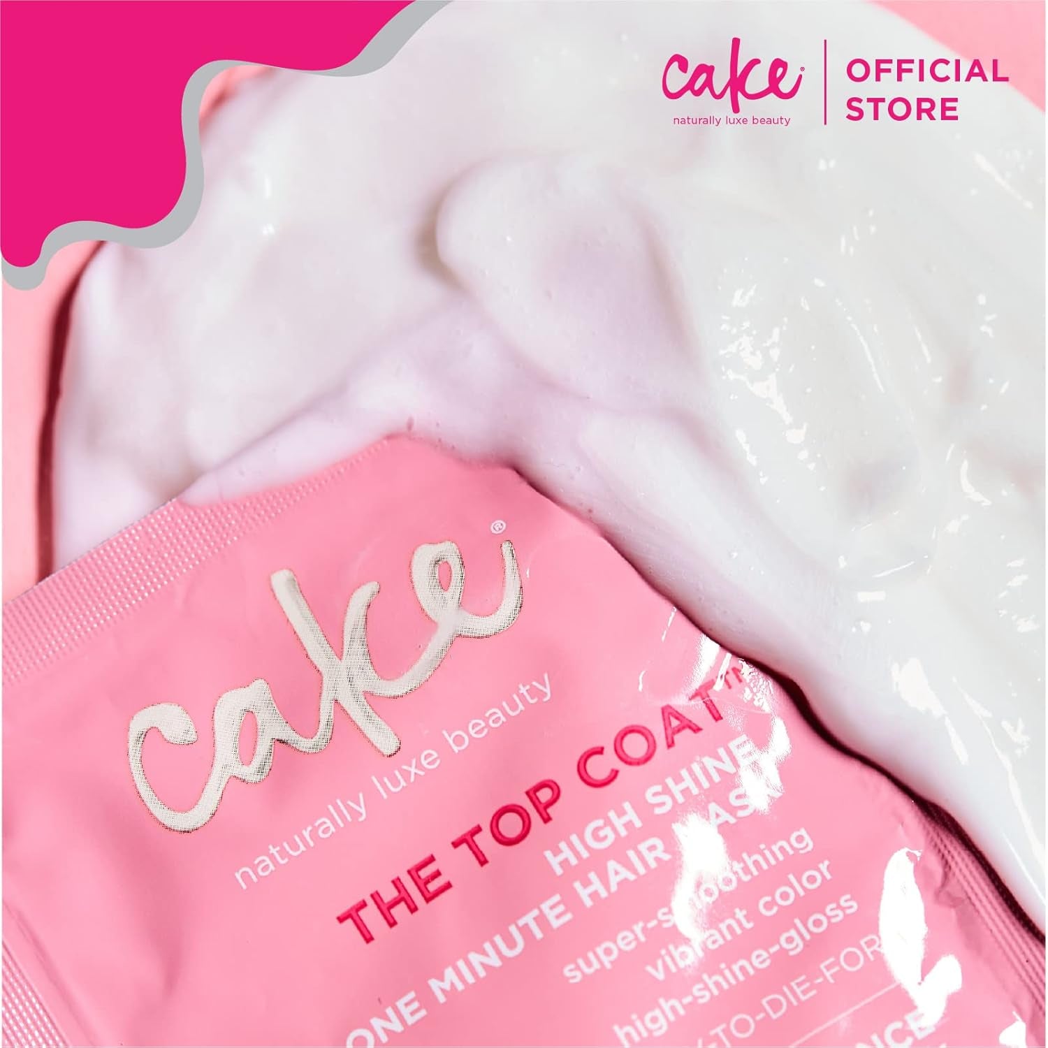 Cake Beauty One Minute High Shine Hair Mask - Instant Gloss & Nourishment, 1.76 oz