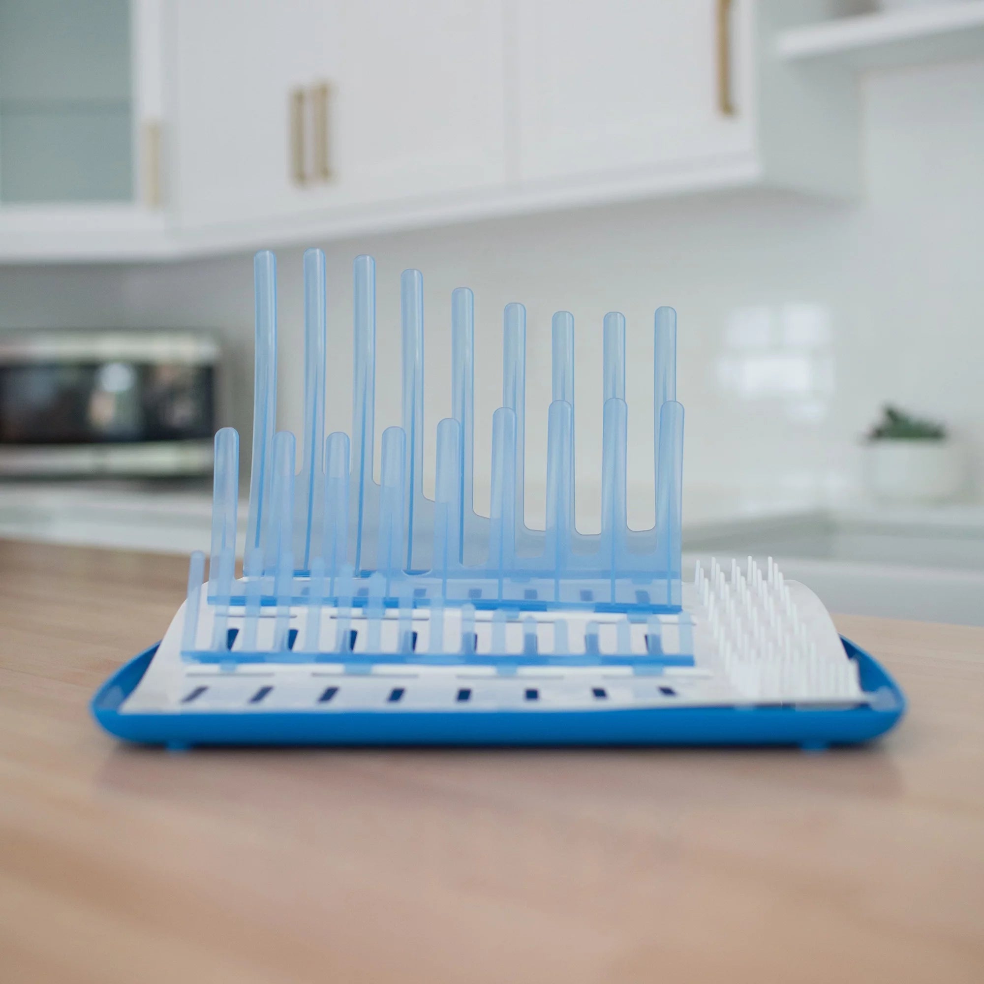 Dr. Brown'S Folding Baby Bottle Drying Rack for Easy Storage, Dry Baby Essentials, BPA Free, Blue