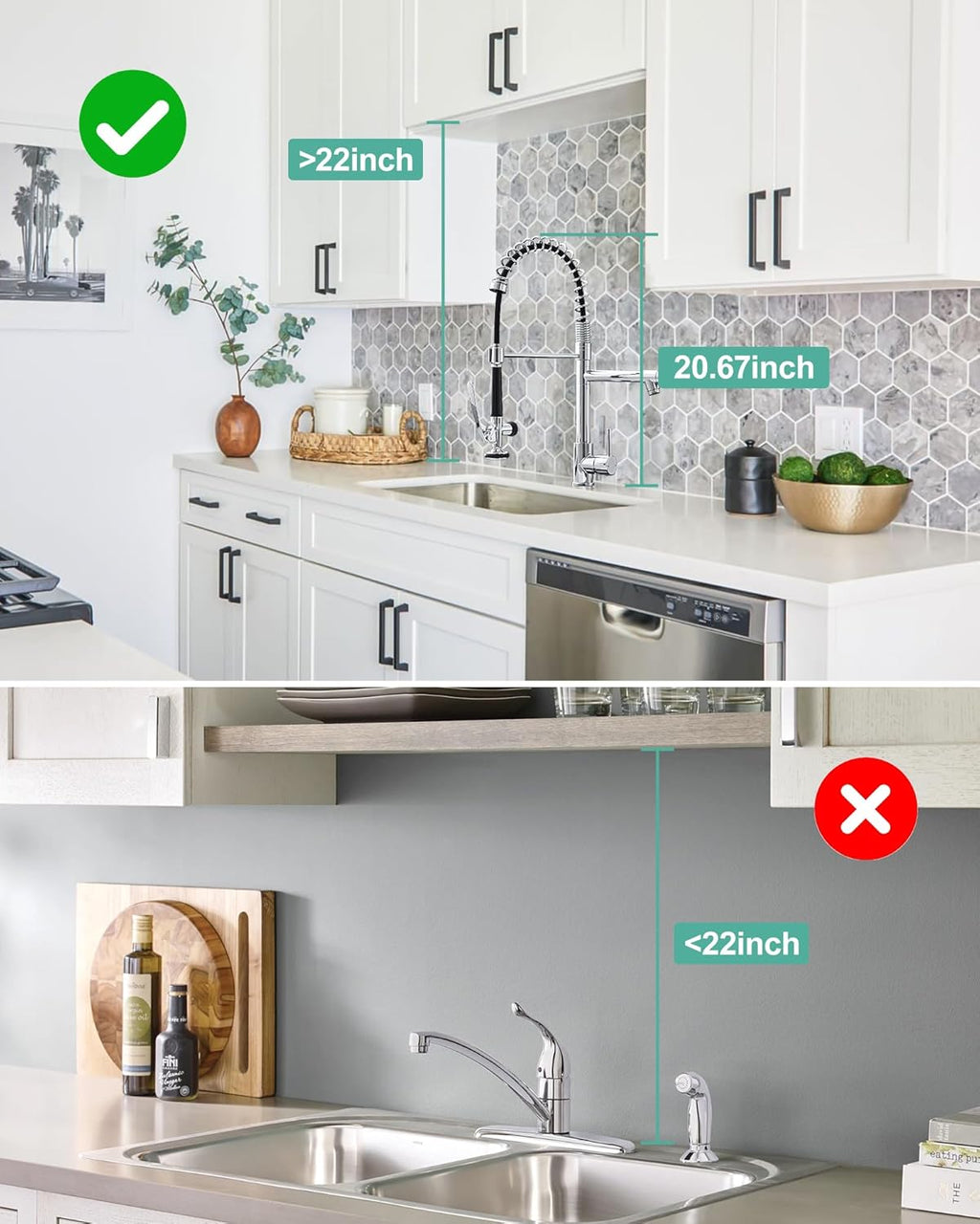 Fapully Commercial Chrome Kitchen Faucet with Pull-Down Sprayer - Stylish & Functional Design