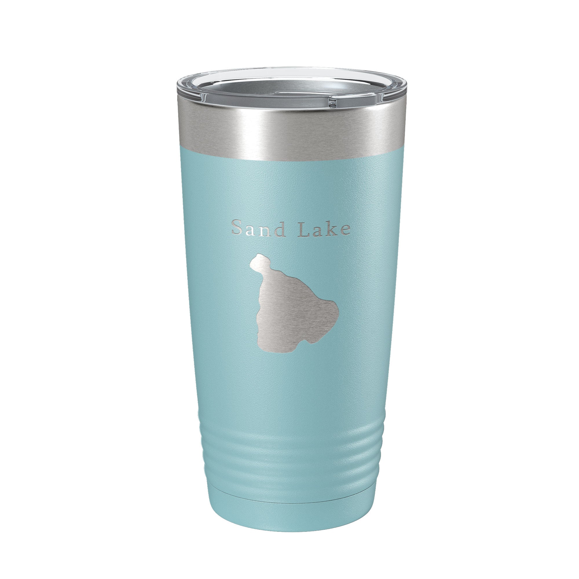 Sand Lake Map Tumbler Travel Mug Insulated Laser Engraved Coffee Cup Michigan 20 oz