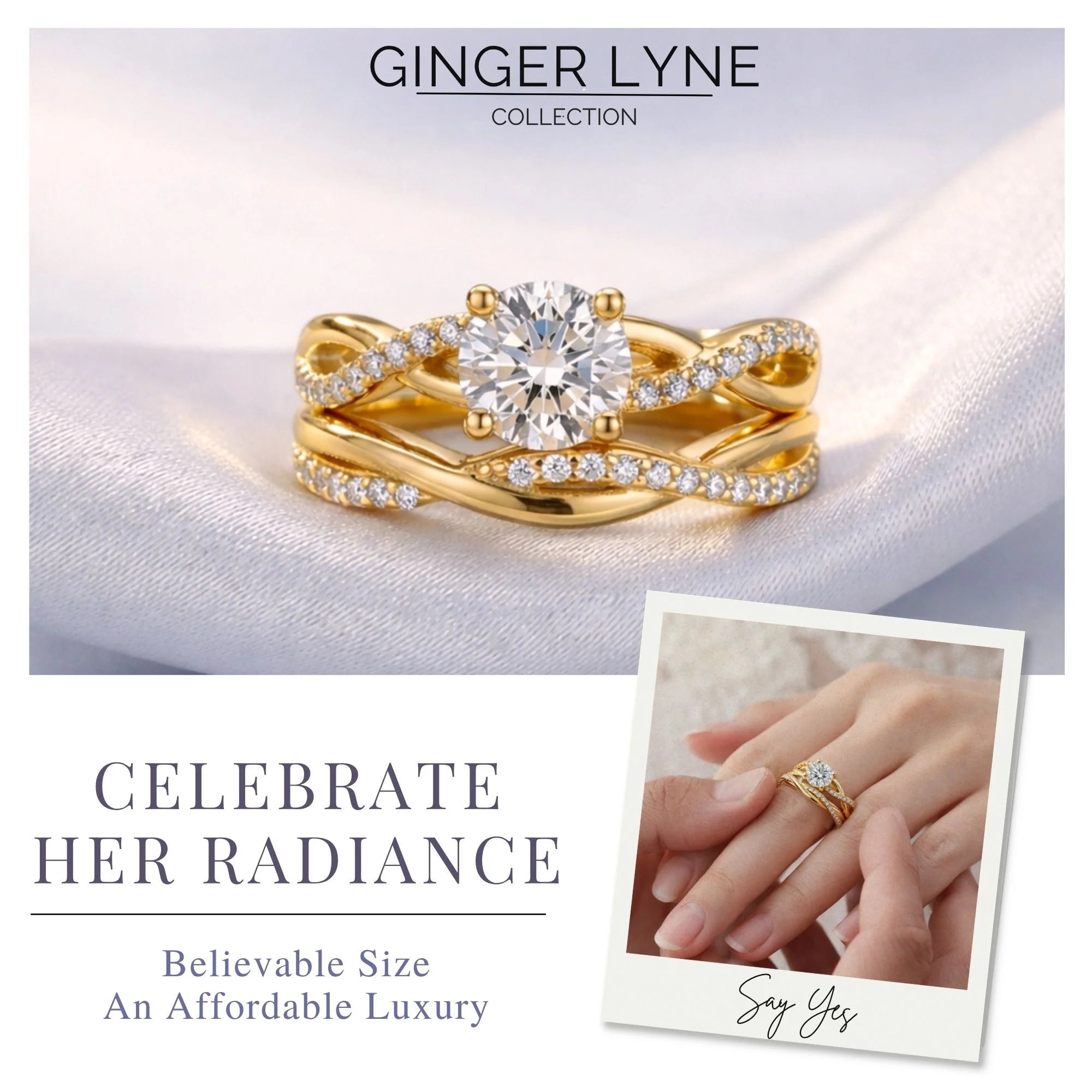 Queena Wedding Ring Set Anniversary Band Engagement Ring for Women Sterling Sterling Cz