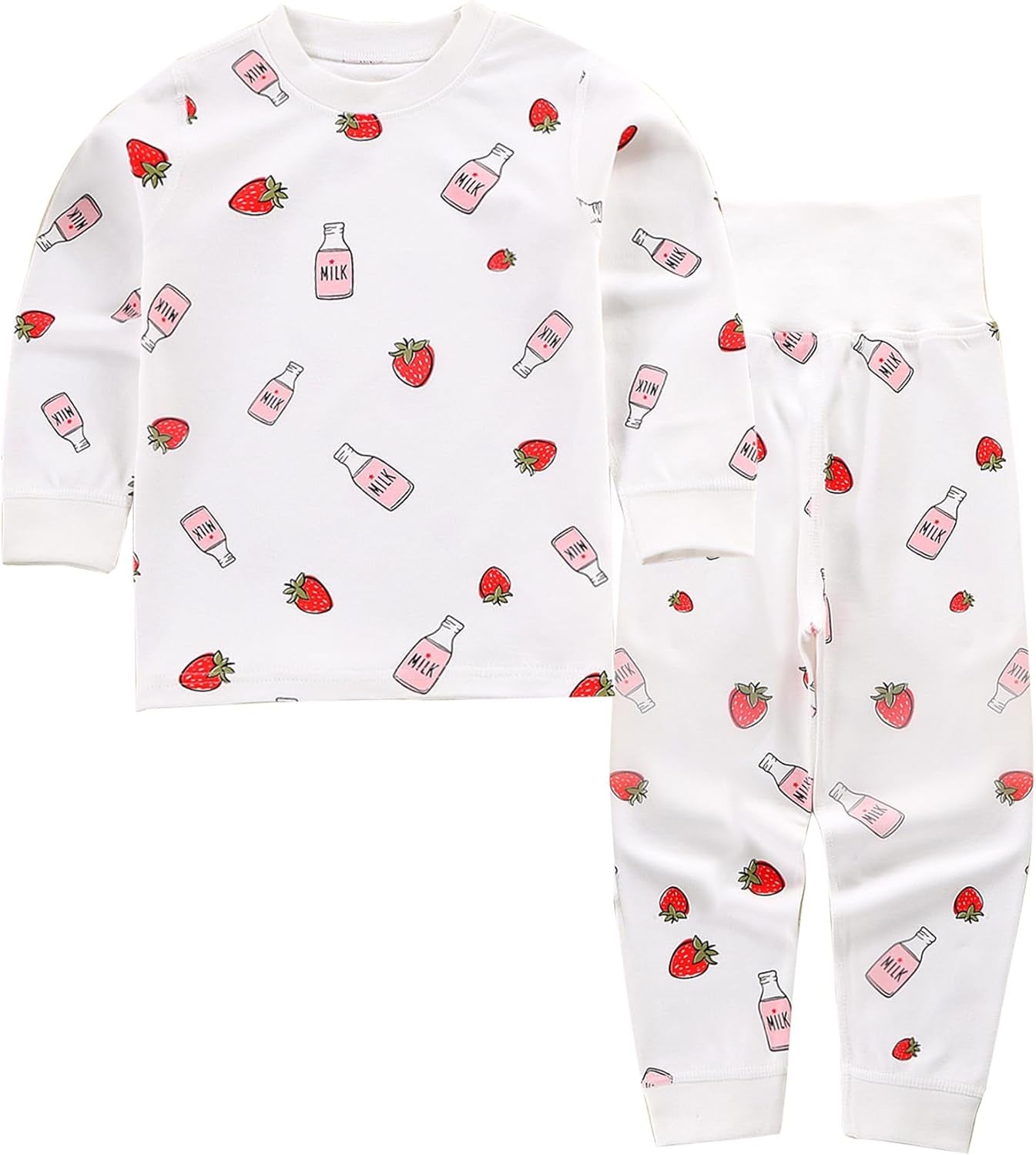 100% Cotton Baby Boys Girls Pajamas Set Long Sleeve Sleepwear