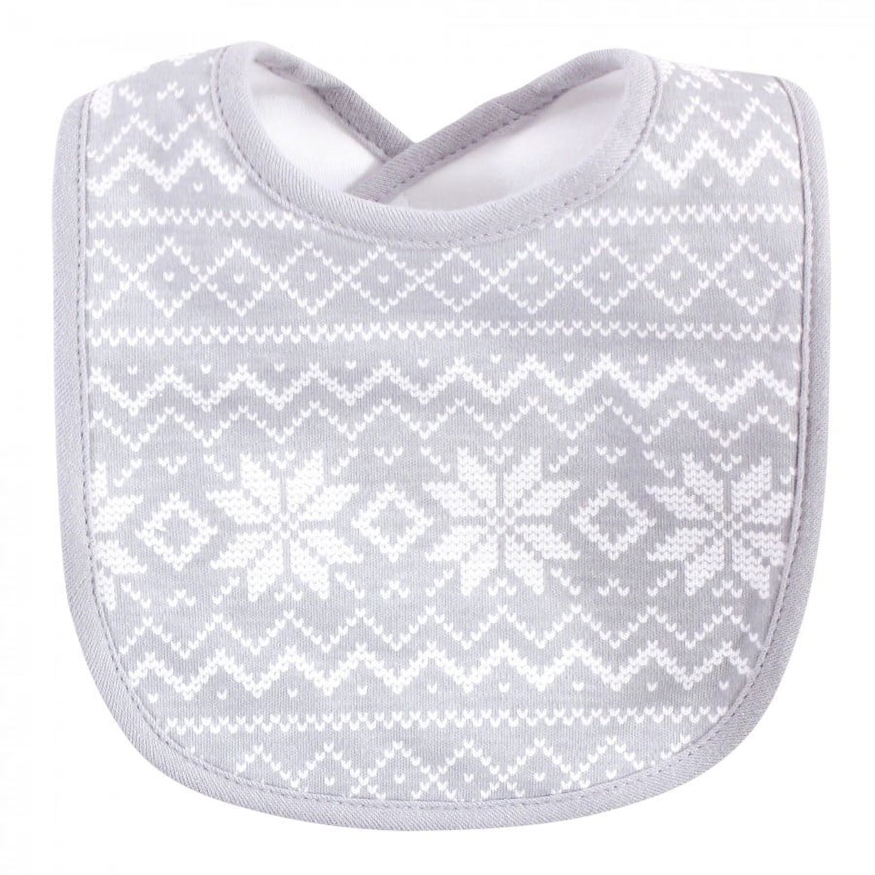 Hudson Baby Infant Girl Cotton Bib and Headband Set 5Pk, Winter Forest, One Size