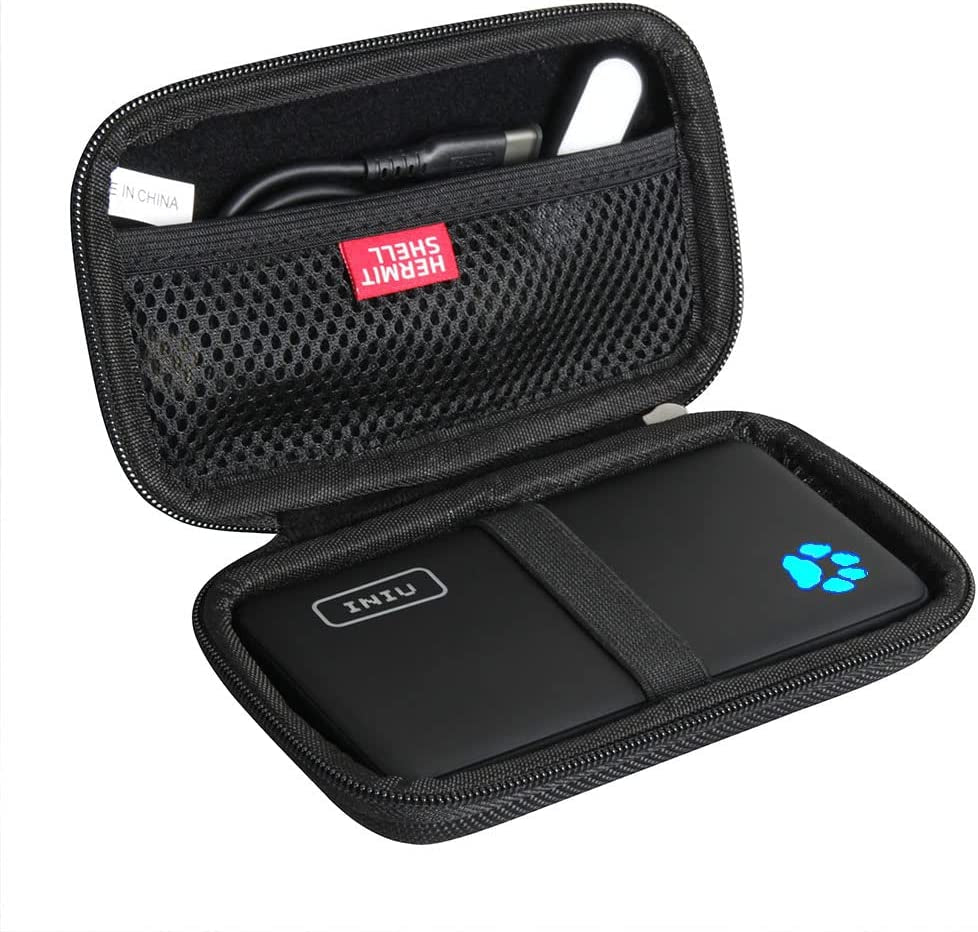 Hermitshell Hard Travel Case for INIU Portable Charger 10000Mah Power Bank [2022 Version] (Black)