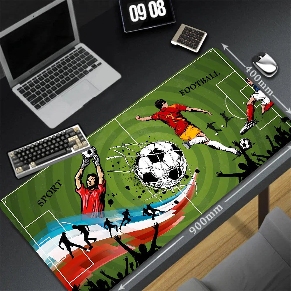 Large Anime Football Cartoon Mouse Pad - Custom Non-Slip Desk Mat for PC Gaming and Keyboard Use