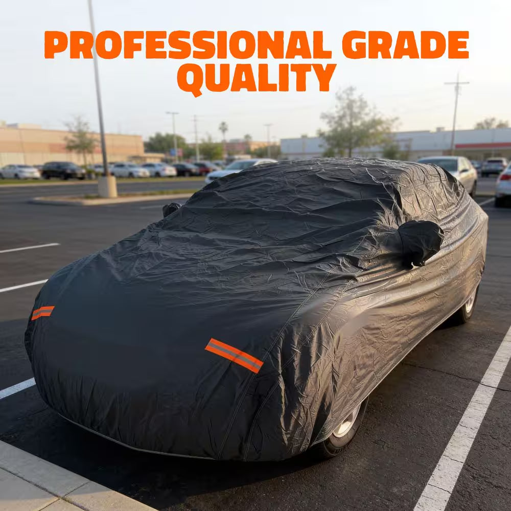 190 In. X 75 In. X 47 In. Extra Thick PVC Cotton Lined Heavy-Duty Sedan Car Cover