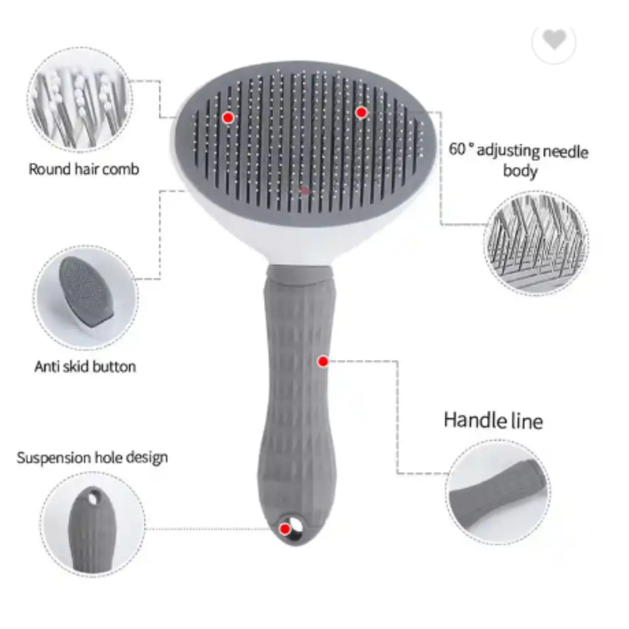 Pet Hair Removal Brush for Cats and Dogs