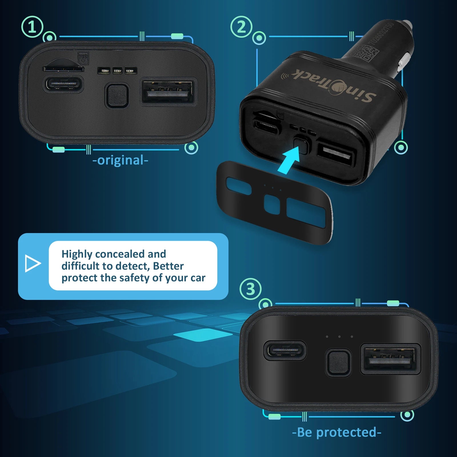 Sinotrack 4G Car GPS Tracker Cigarette Lighter GPS Tracker ST-909L Car Phone Charger with Free Online Tracking APP