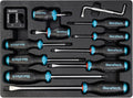 DURATECH 12-Piece Magnetic Screwdriver Set, 5 Phillips and 5 Slotted Tip S2 Alloy Steel Screwdriver Set, 1 Pc Magnetizer Demagnetizer, 1 Pc CR-V Offset Screwdriver, Storage Tray Included