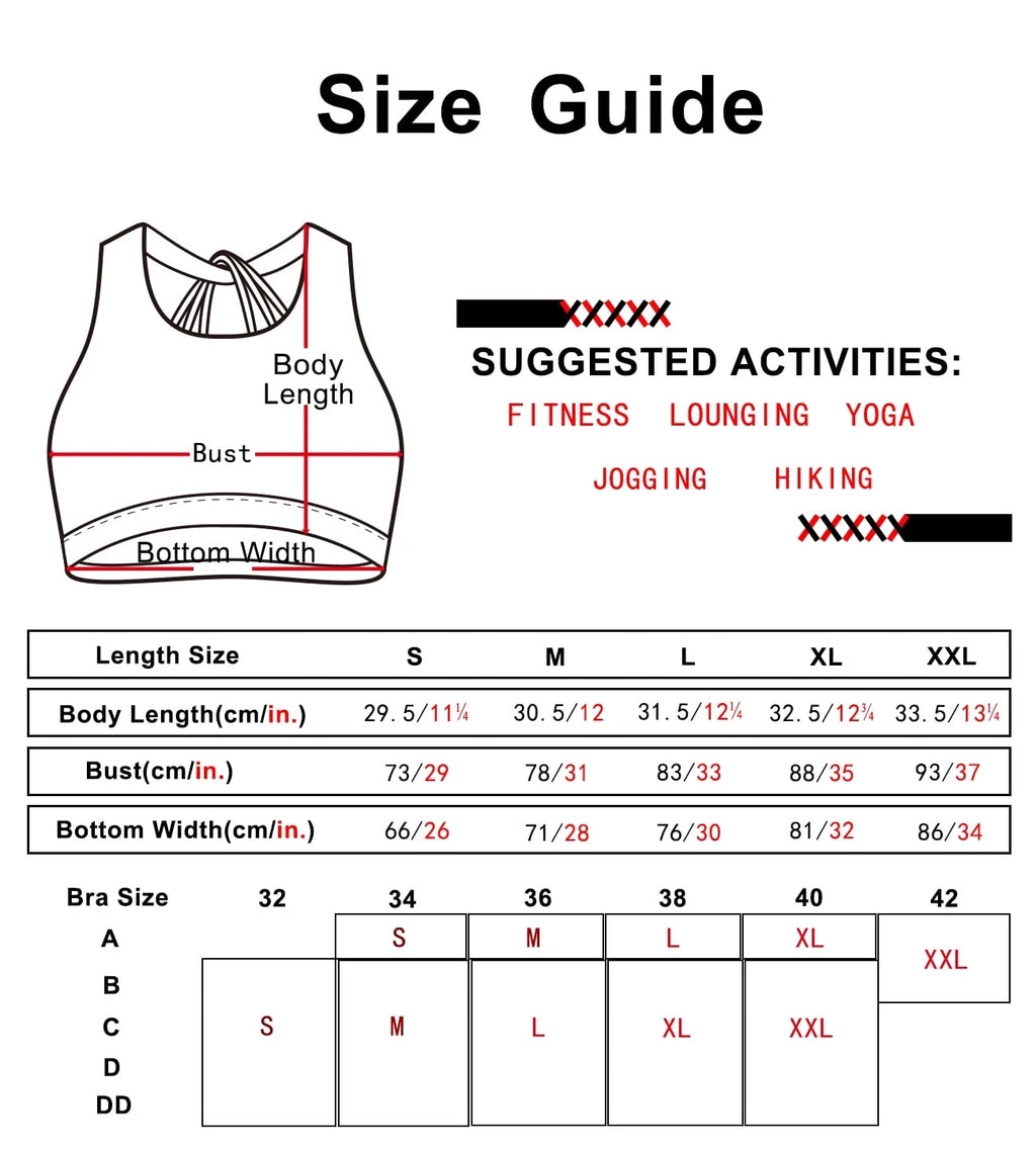 Padded Strappy Sports Bra Yoga Tops Activewear Workout Clothes for Women