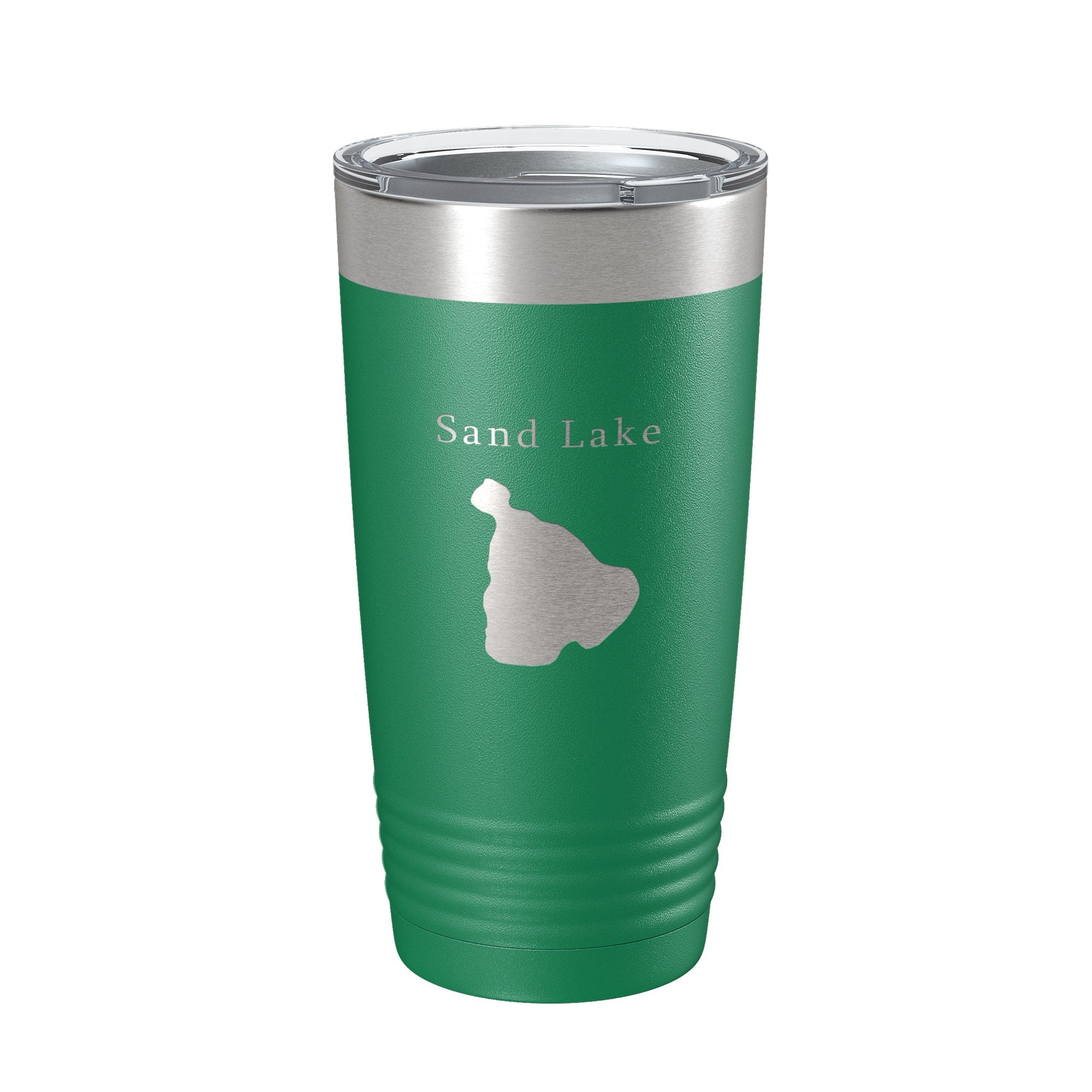 Sand Lake Map Tumbler Travel Mug Insulated Laser Engraved Coffee Cup Michigan 20 oz