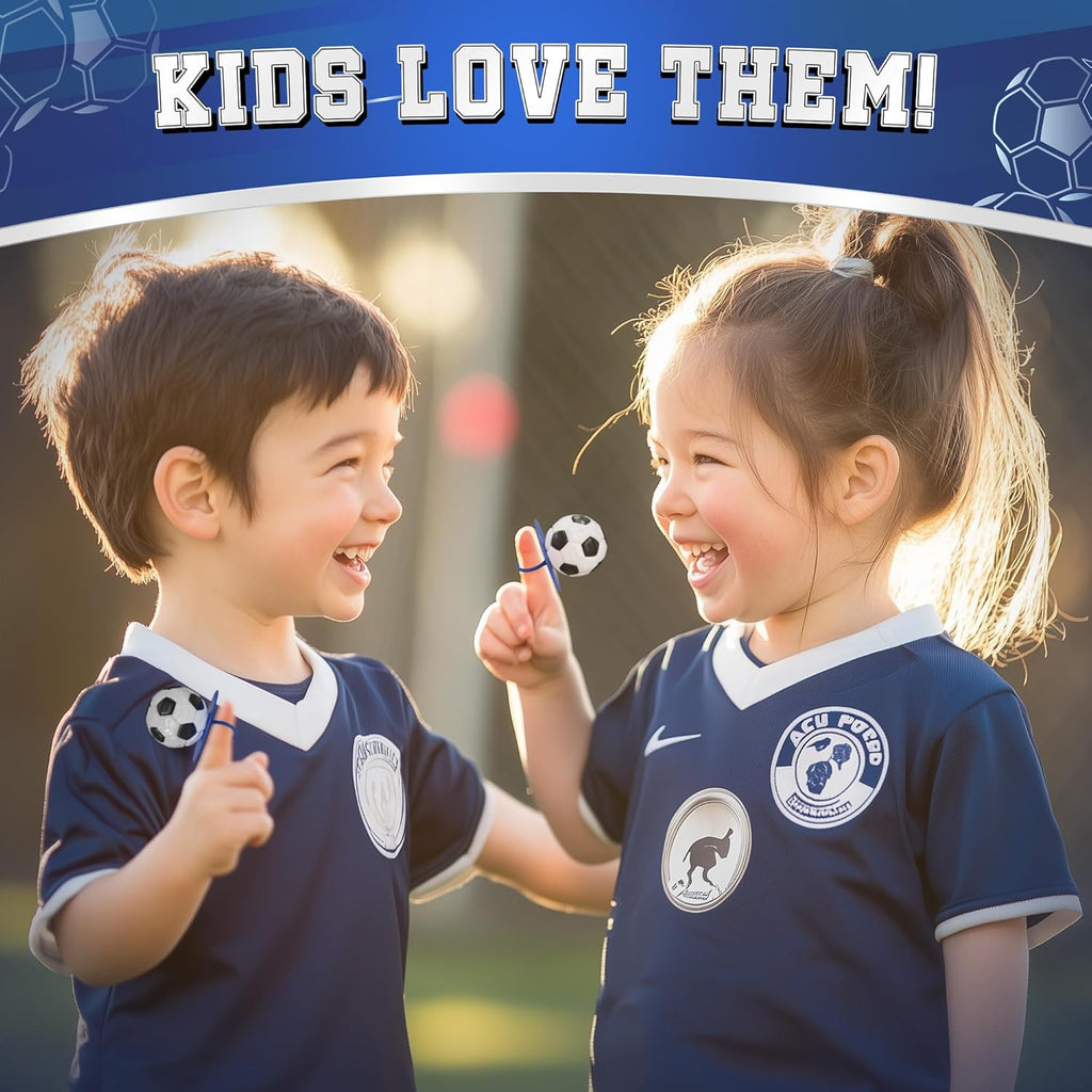 3D Soccer Lollipop Rings - 20 Pack of Soccer Ball-Shaped Candy for Party Decorations