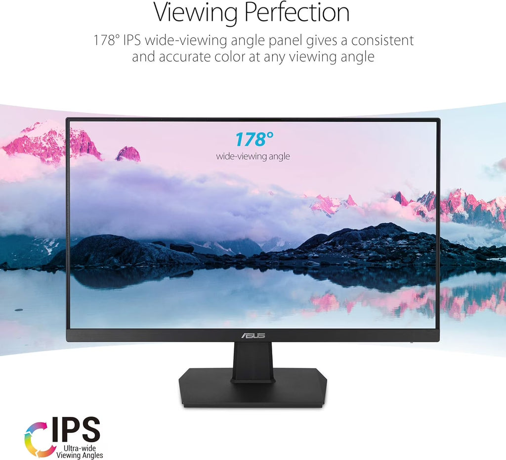 Asus 27" Eye Care Monitor VA27EHE Full HD, IPS, Frameless, 75Hz, Low Blue Light