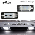 Set of 2 Error-Free LED License Plate Lights for Renault Espace, Laguna, Scenic, Fluence, Dacia Duster, and Logan - Automotive Accessories
