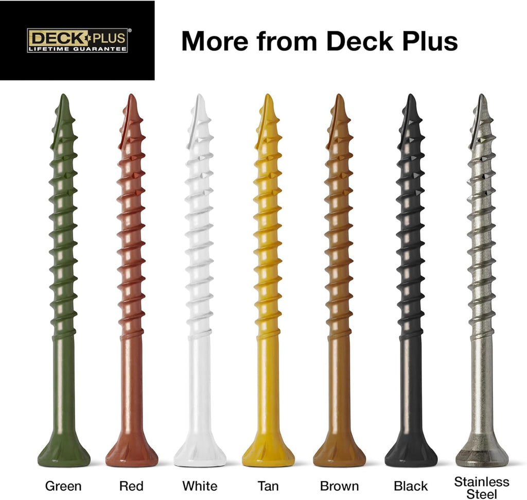 Premium Rust-Resistant Tan Deck Screws - 2-1/2" #10 Coarse Thread with Torx Drive - 365 Pieces, 5 lb Box