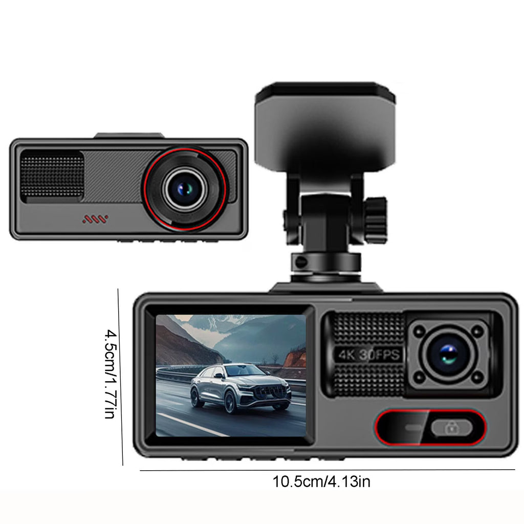 3 Channel 1080P Dash Cam Front and Rear inside Dash Camera, Full HD Dash Camera for Cars with Night Vision, Wifi App & Loop Recording,Night Vision, 170掳Wide Angle,24H Parking Mode,Supports 32GB Card