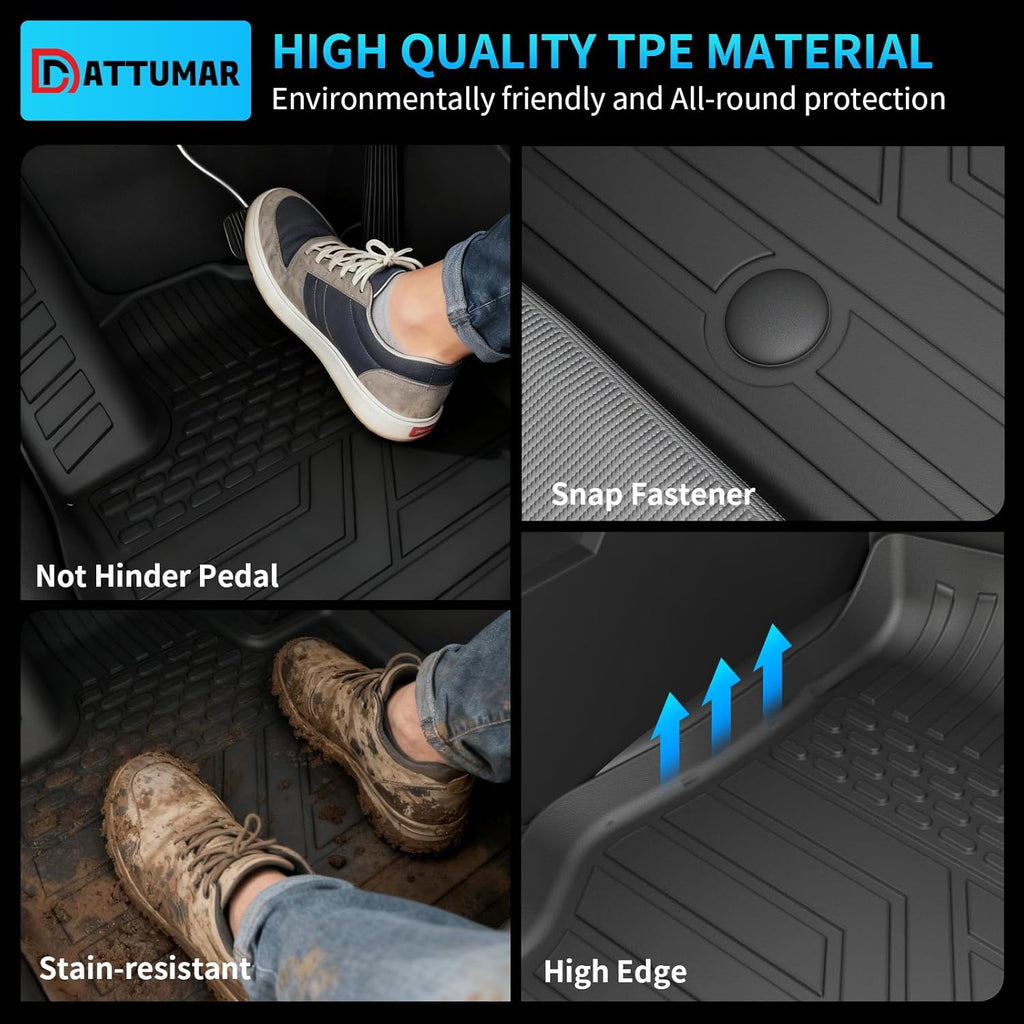 All-Weather Floor Mats & Cargo Liner for 2020-2026 Ford Explorer 6-Seater - Includes Upgraded Trunk Mat & Backrest Mat - Perfect 2025 Explorer Accessories