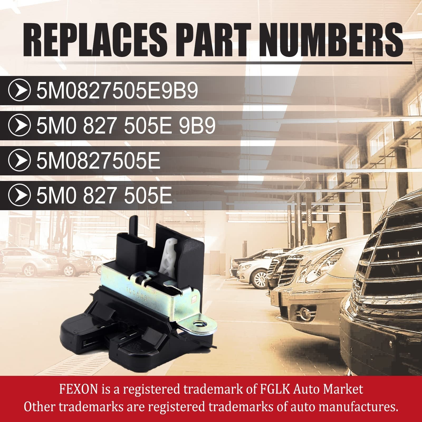 Trunk Latch Tailgate Lock for Volkswagen Jetta Sportwagen (2010-2014) and Tiguan (2008-2017)
