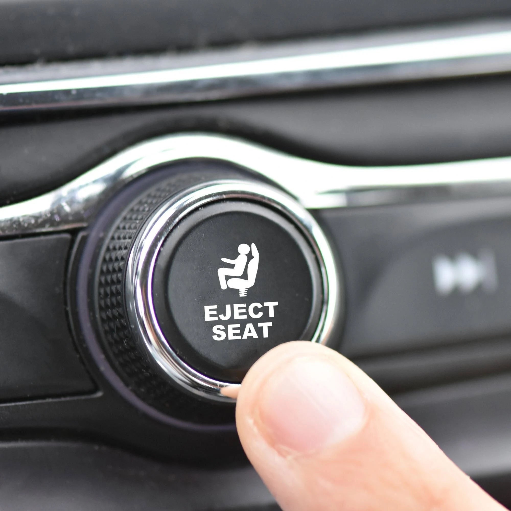 Eject Seat Decal for Car Button, Funny Car Accessories (2 Pack)
