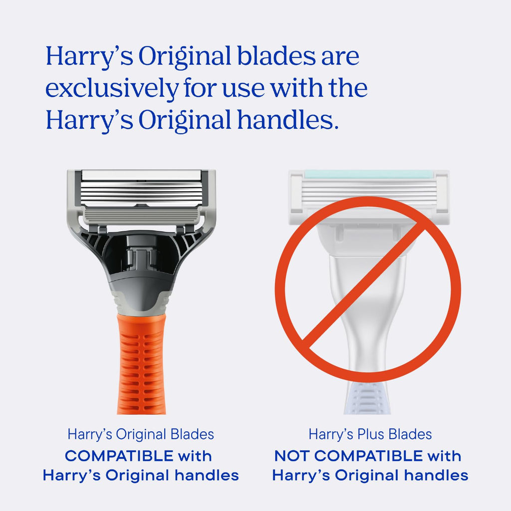 Harry'S Original Razor Blades for Men - 14 Count - Premium Razor Blade Refill Cartridges - German Engineered