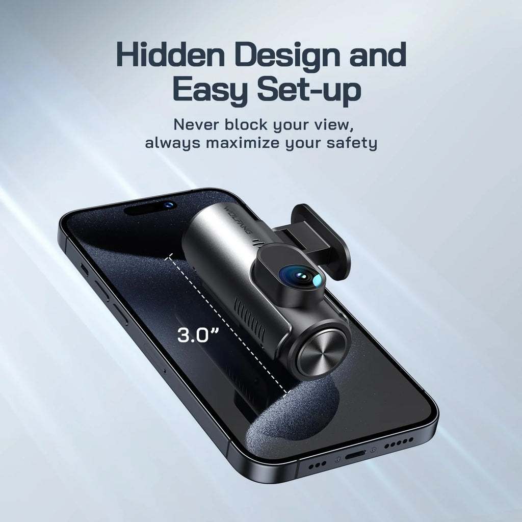 4K Front and 1080P Rear Dual Dash Cam - 3" IPS Screen, 170° Wide Angle, Night Vision, G-Sensor, Loop Recording, Parking Monitor, 128GB Support