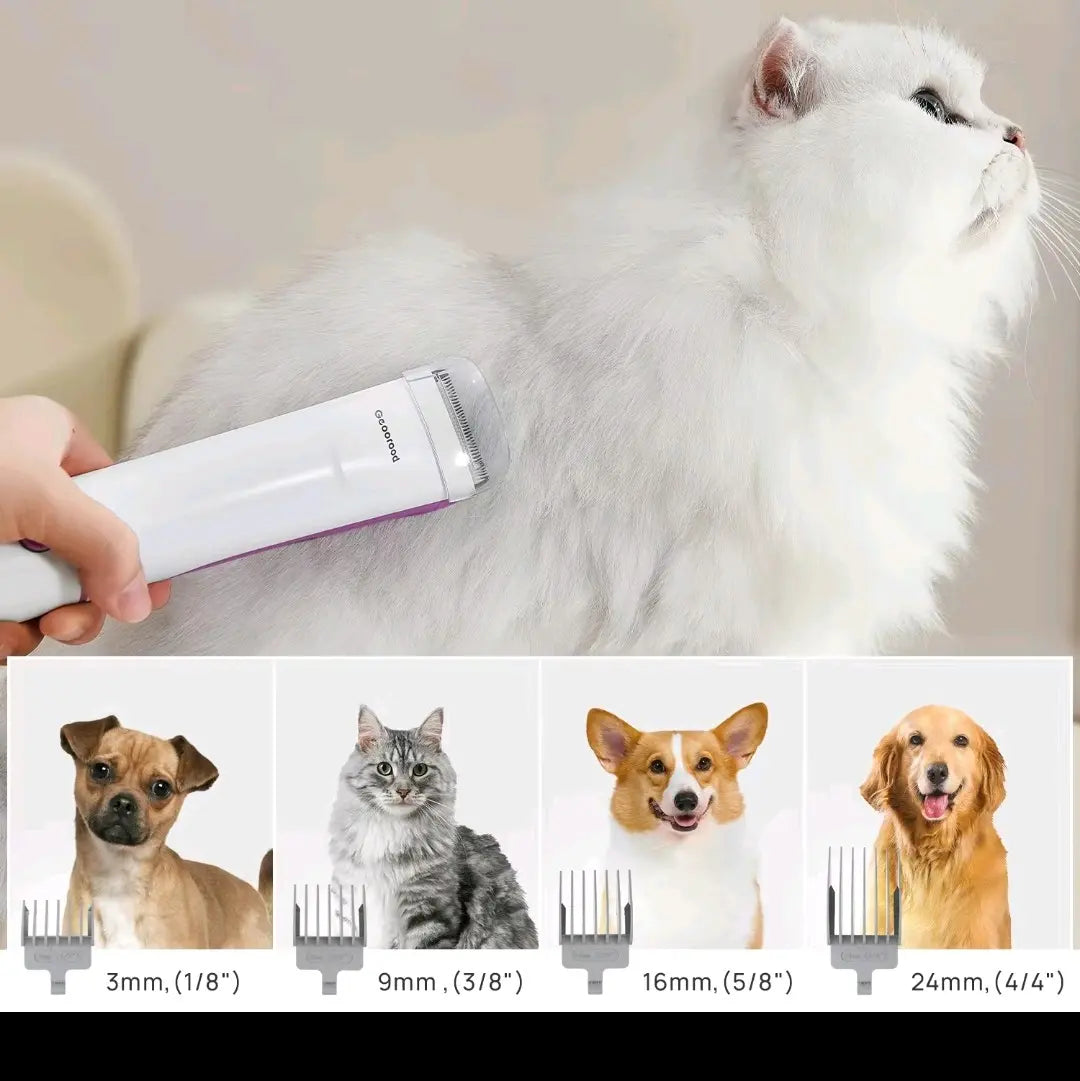 Geoorood Pet Grooming Vacuum and Brush System for Effective Shedding and Hair Removal for Dogs and Cats