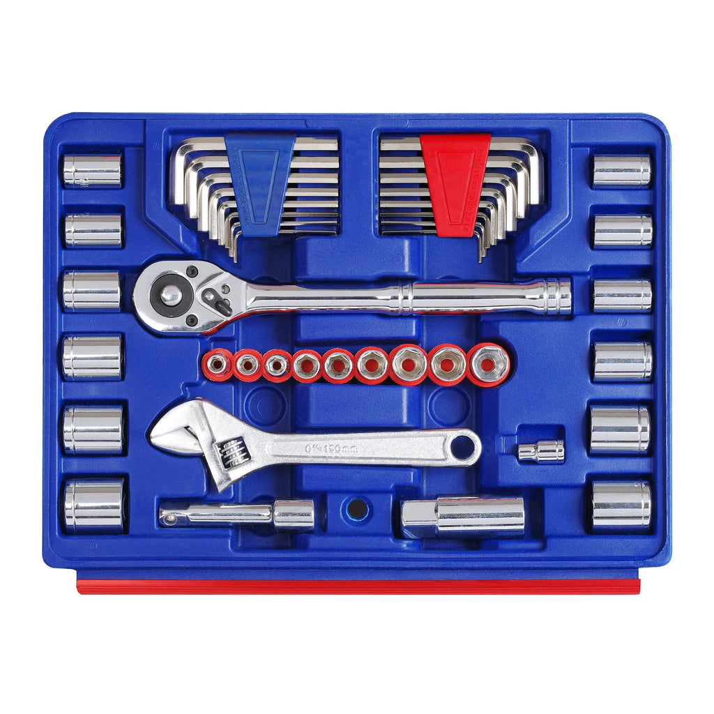 WORKPRO 125-Piece Auto Repair Tool Set,Mechanics Tool Set, General Household Home Repair Tool Kit with 3-Drawer Heavy Duty Box,Hand Tool Kit