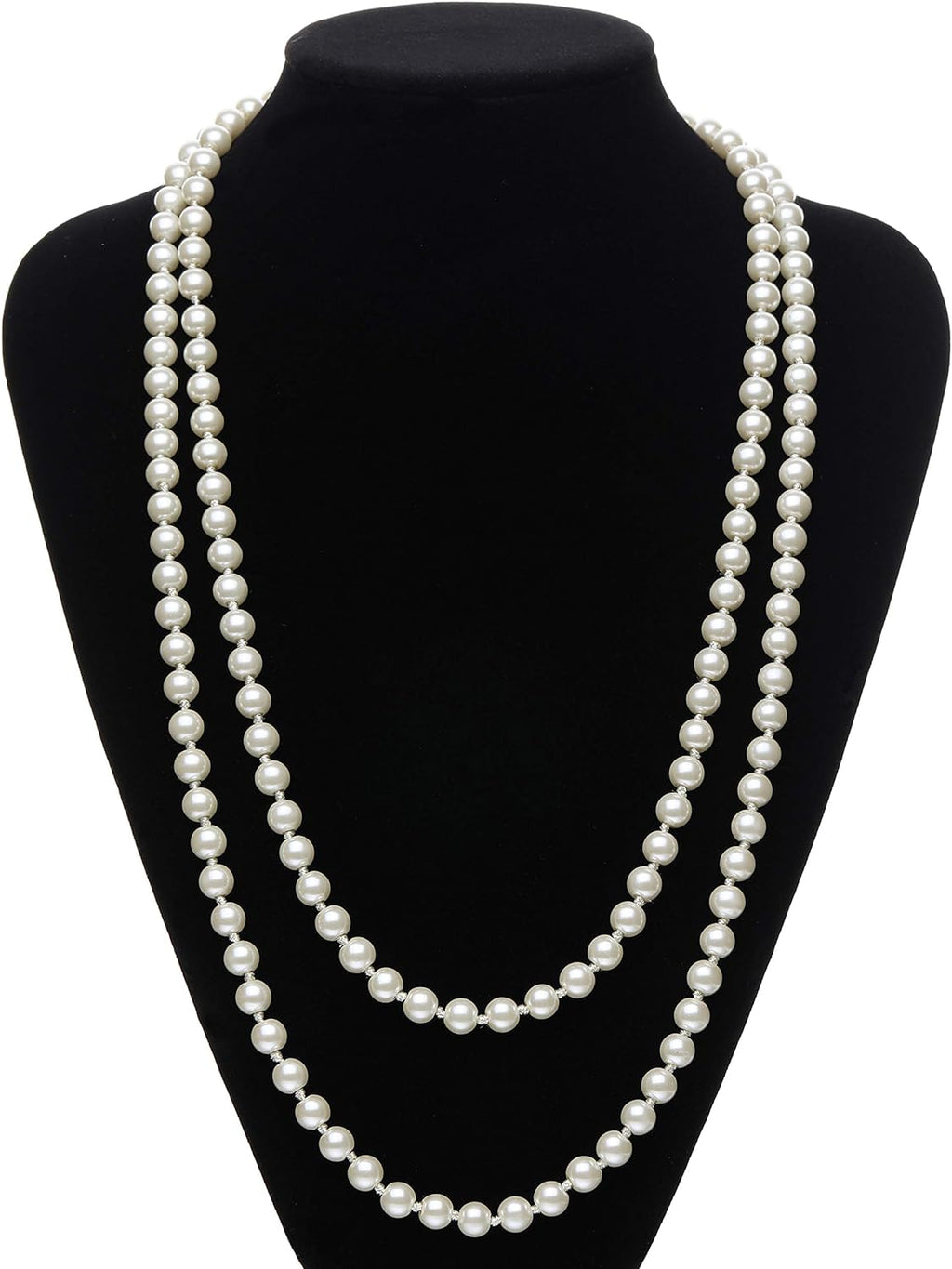 BABEYOND 1920S Flapper Accessories Gatsby Costume Accessories Set 20S Flapper Headband Pearl Necklace Gloves Plastic Holder