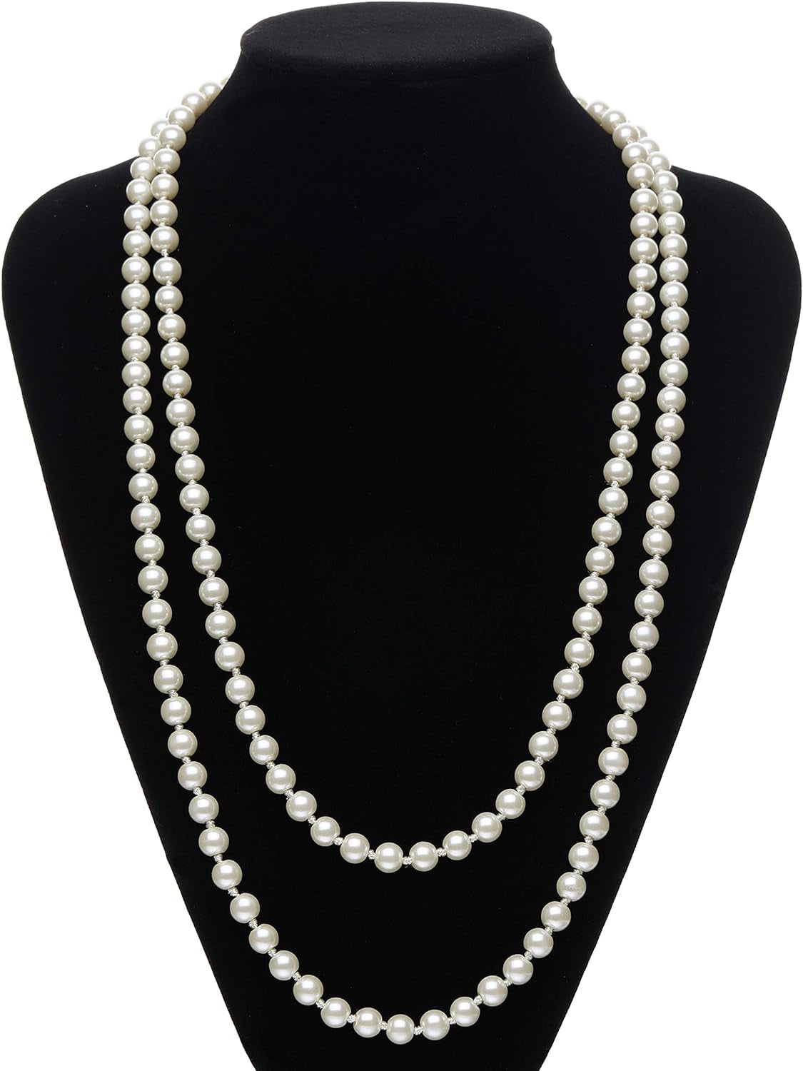 BABEYOND 1920S Flapper Accessories Gatsby Costume Accessories Set 20S Flapper Headband Pearl Necklace Gloves Plastic Holder