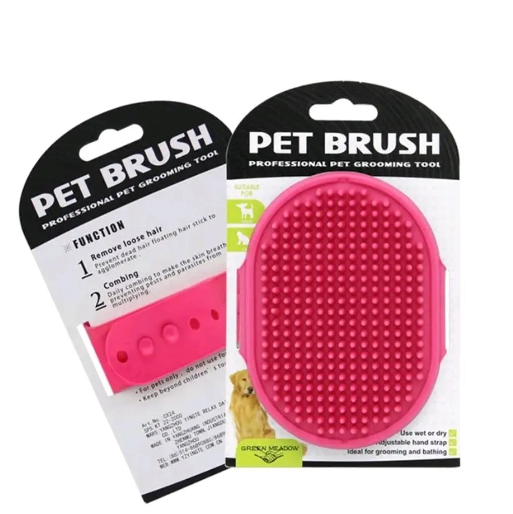 Pet Grooming Bath Brush for Hair Removal in Dogs and Cats