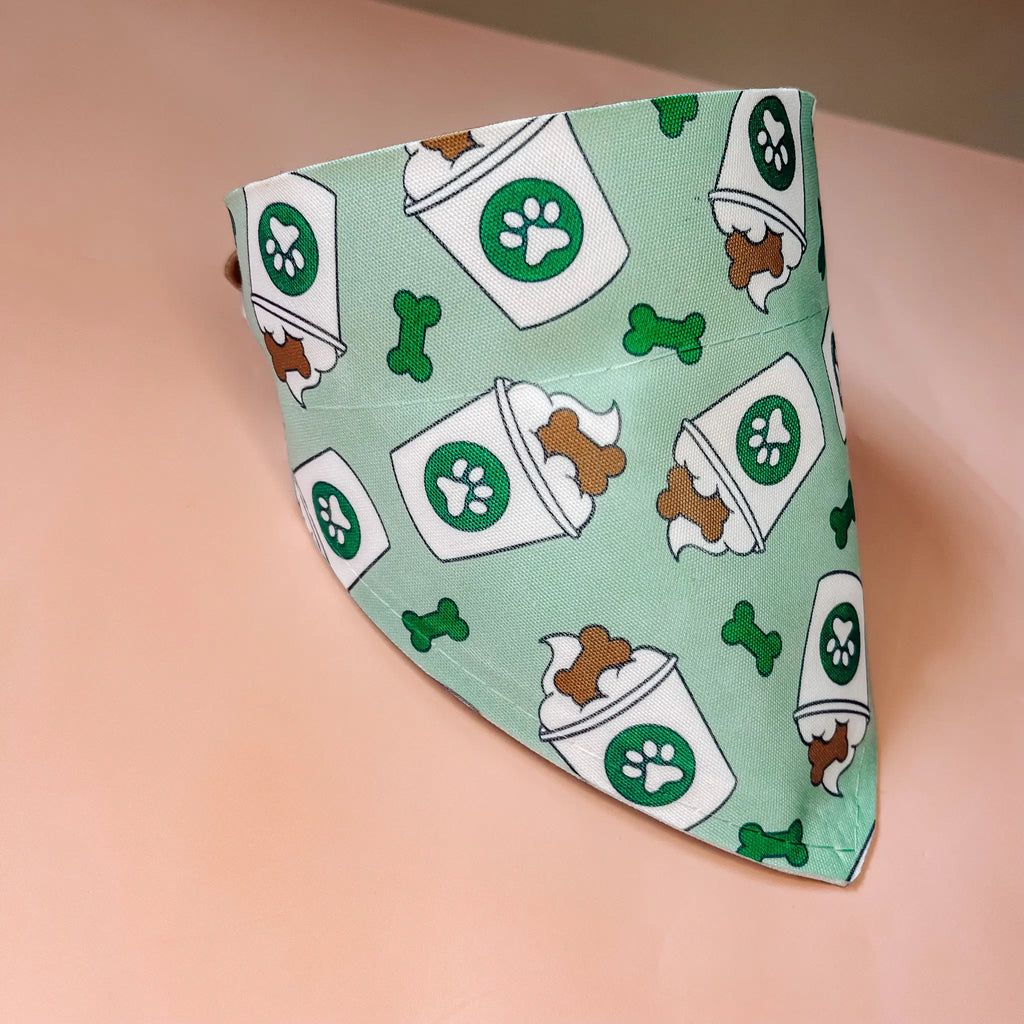 Starbucks Coffee Inspired Over-the-Collar Dog and Cat Bandana - Perfect Pet Gift