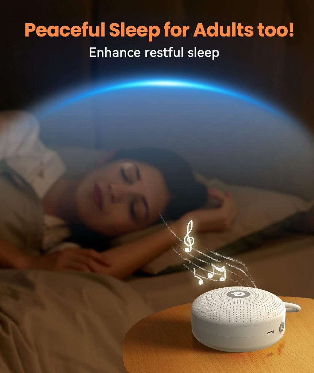 Dreamegg Portable White Noise Machine - 21 Soothing Sounds, Long Battery Life, Perfect for Sleep, Office, Travel & Baby Care