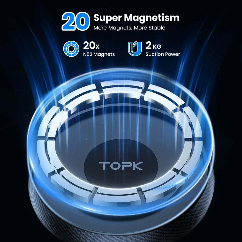 TOPK MagSafe Magnetic Car Phone Holder - Air Vent Mount with Superior Magnet for All iPhone Models