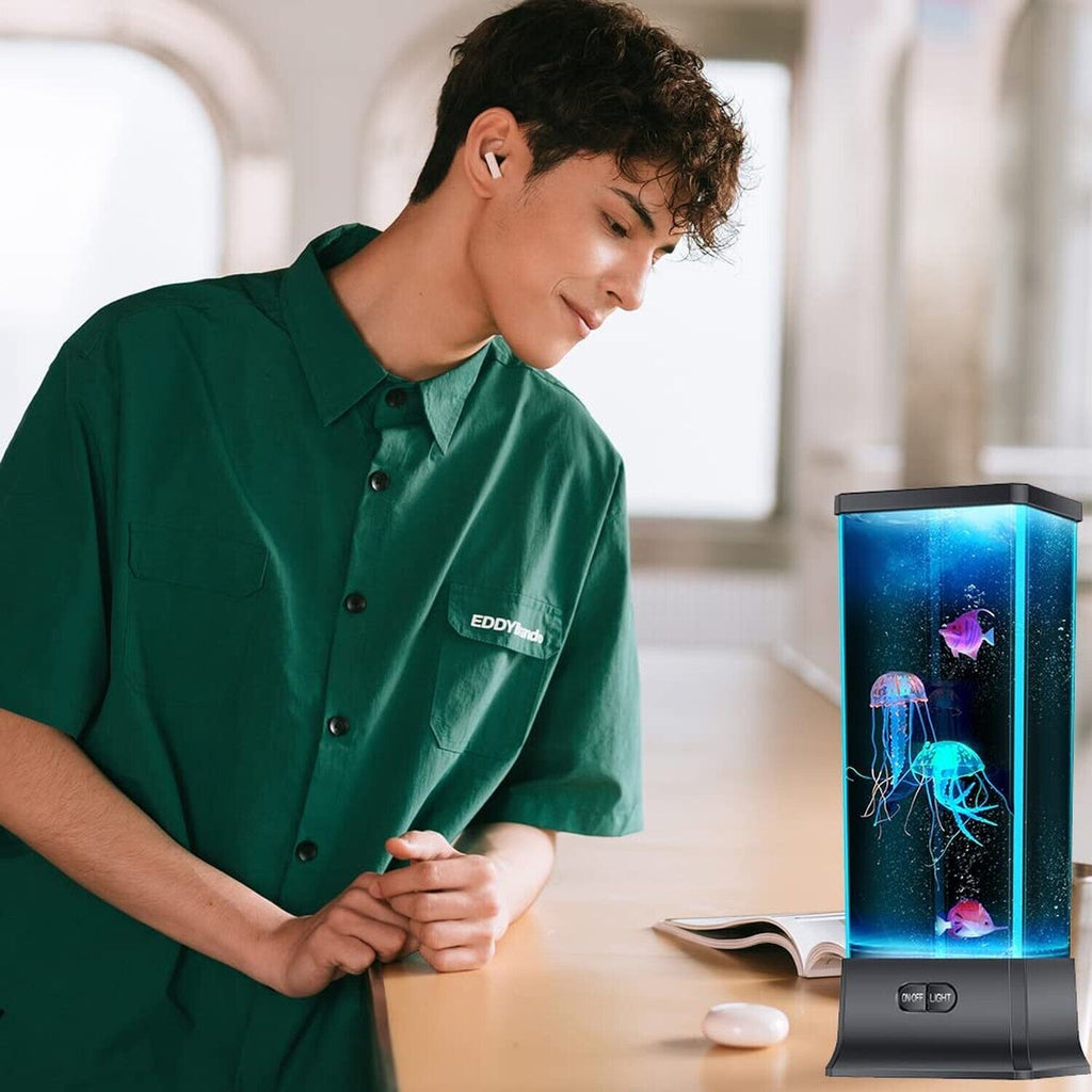 COLORLIFE Bluetooth-Enabled Electric Jellyfish Lava Lamp with Music Feature