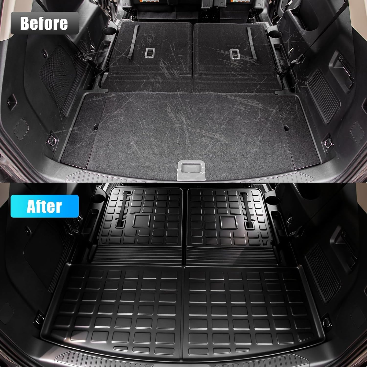 All-Weather Floor Mats & Cargo Liner for 2020-2026 Ford Explorer 6-Seater - Includes Upgraded Trunk Mat & Backrest Mat - Perfect 2025 Explorer Accessories