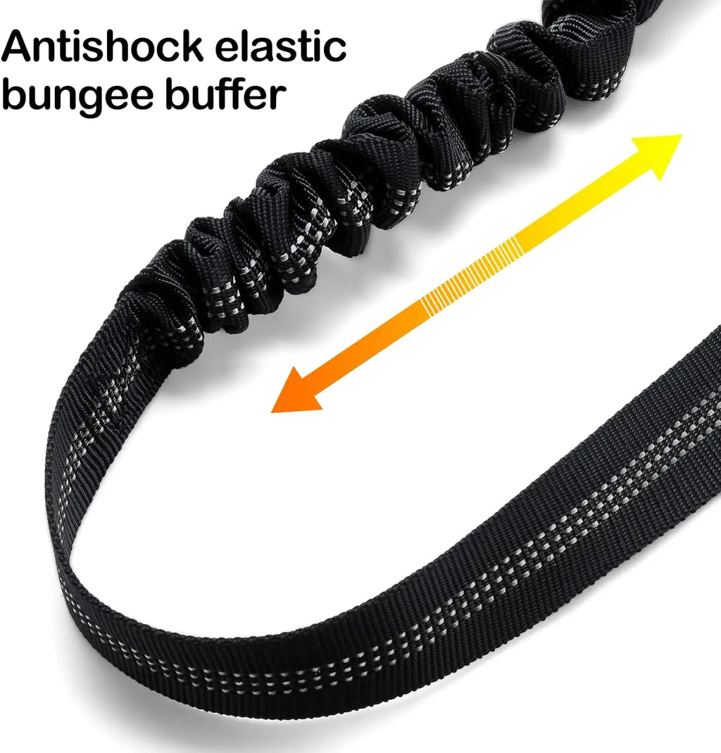 2-Pack Adjustable Dog Seat Belt Headrest Clip with 3-in-1 Harness Buckle and Leash - Reflective Car Harness Pet Supplies