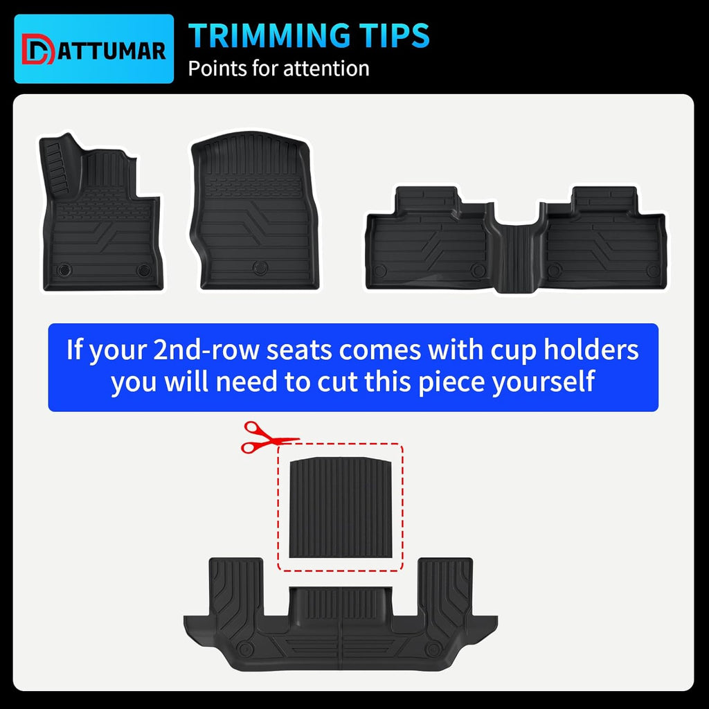All-Weather Floor Mats & Cargo Liner for 2020-2026 Ford Explorer 6-Seater - Includes Upgraded Trunk Mat & Backrest Mat - Perfect 2025 Explorer Accessories