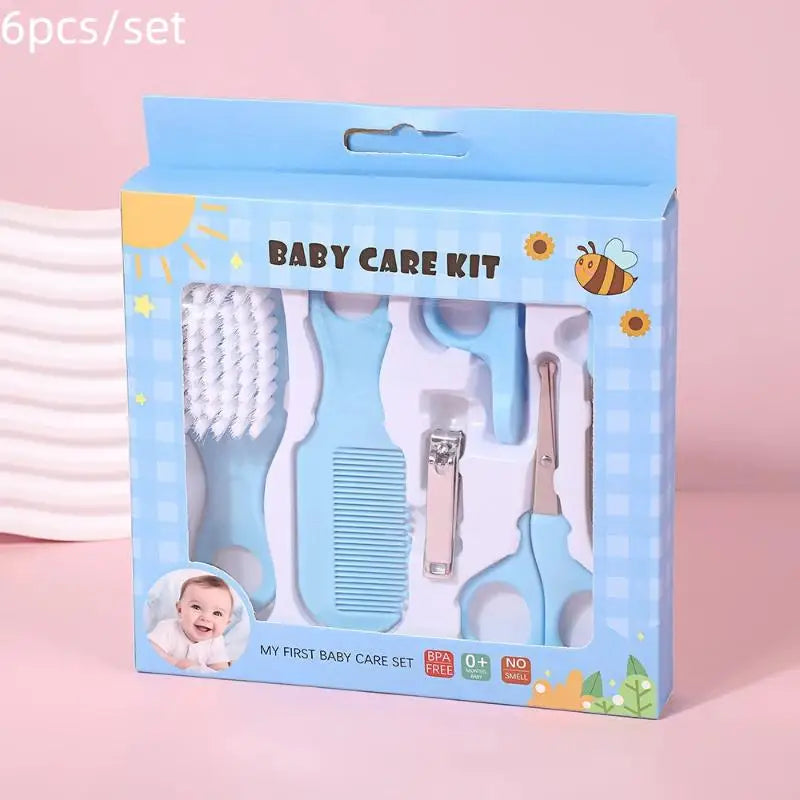 New 6/10Pcs/Set Baby Health Care Kit Kids Nail Hair Health Care Grooming Brush Clipper Teether Toothbrush Baby Essentials