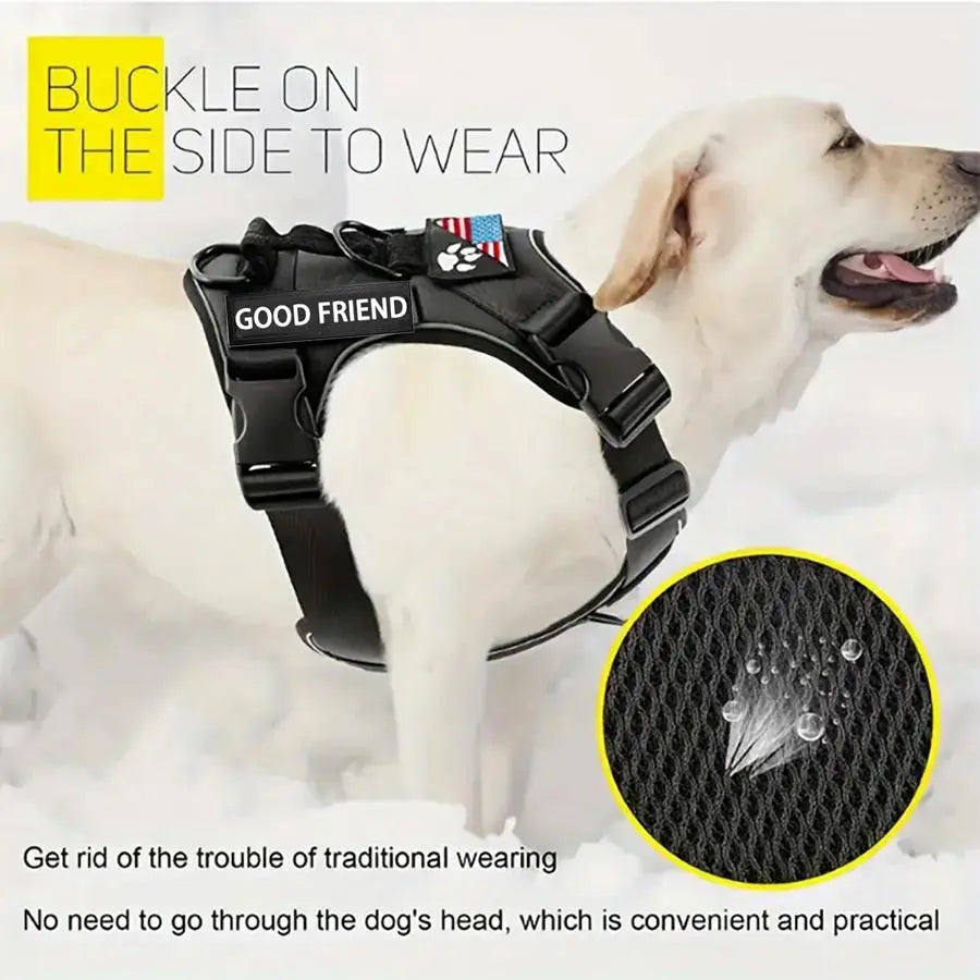 Adjustable Reflective Dog Harness for Training and Walking - Suitable for Dogs and Cats