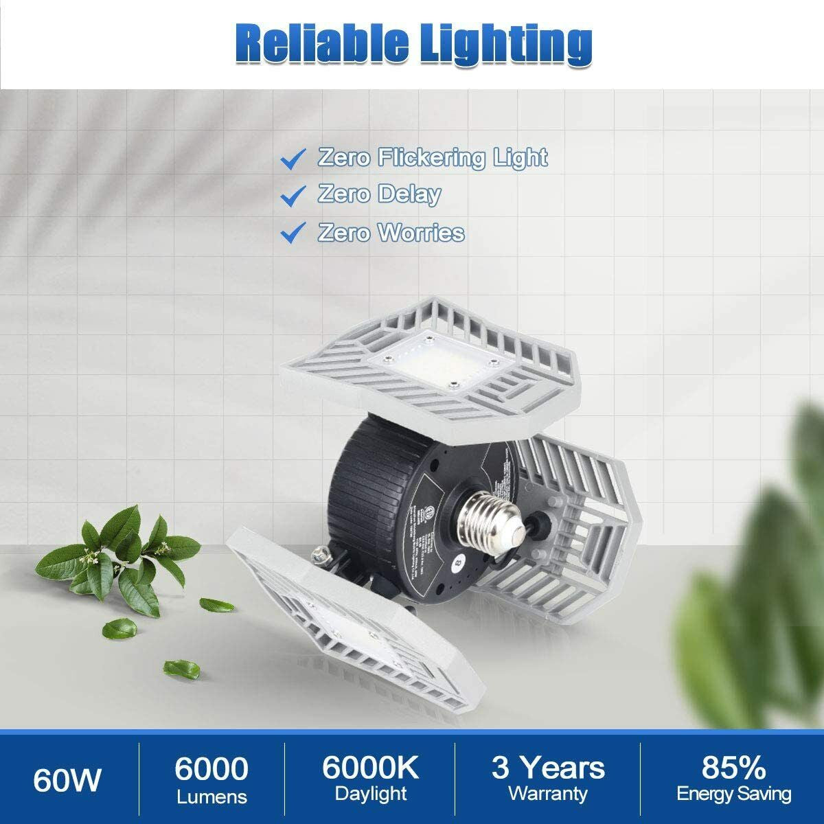 LED Adjustable Garage and Basement Lighting Solution