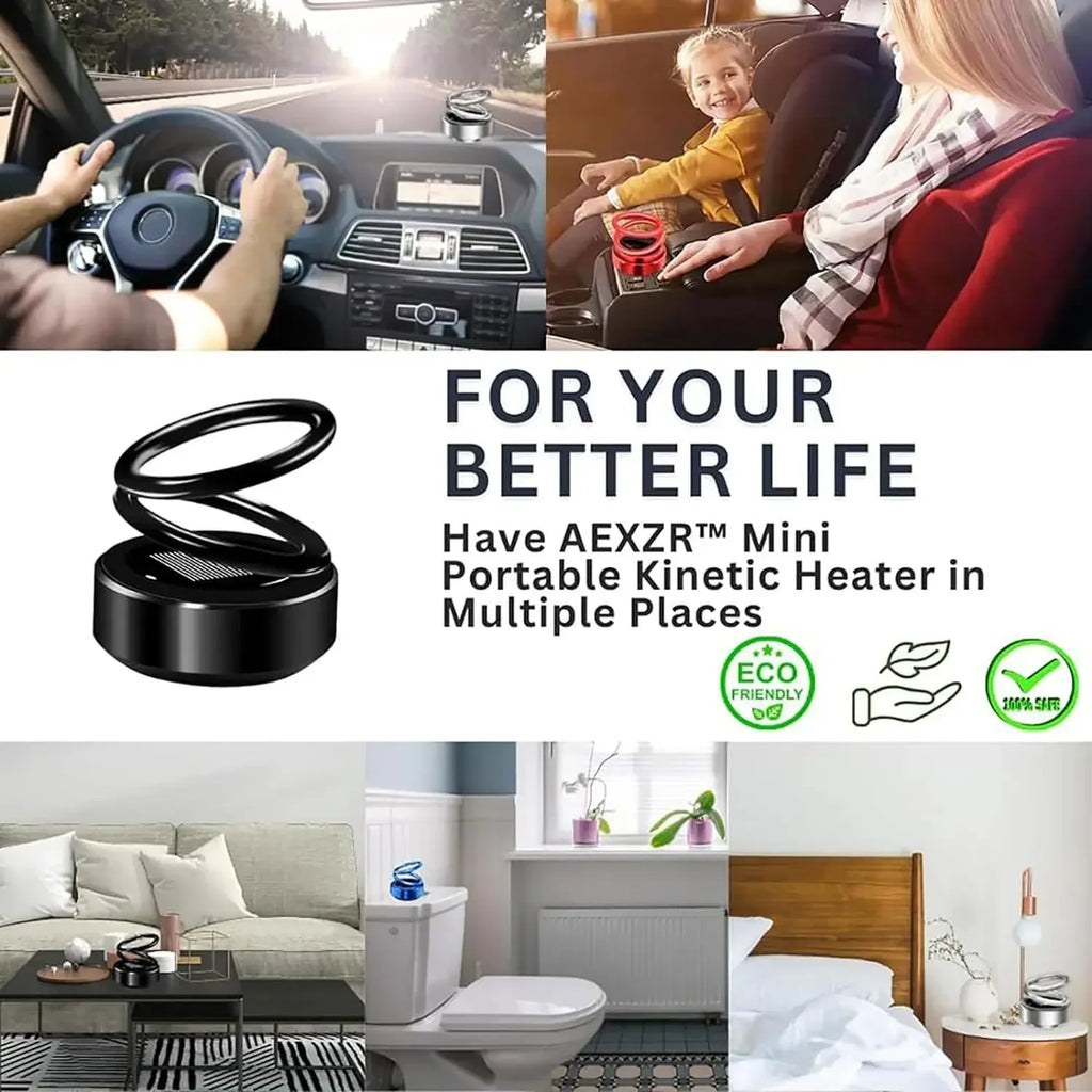 Suspended Rotating Double Ring Aromatherapy Car Accessory with Solar-Powered Perfume Decoration