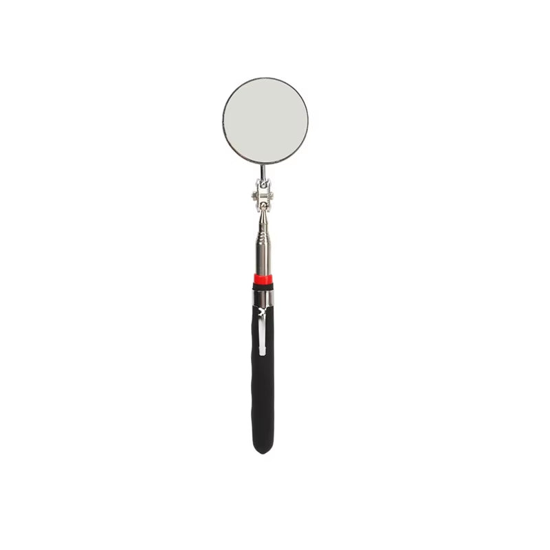 360° Inspection Mirror LED Light Extend Telescopic Inspection Work Mirror with Grip Handle Car Maintenance Repairing Pickuptools