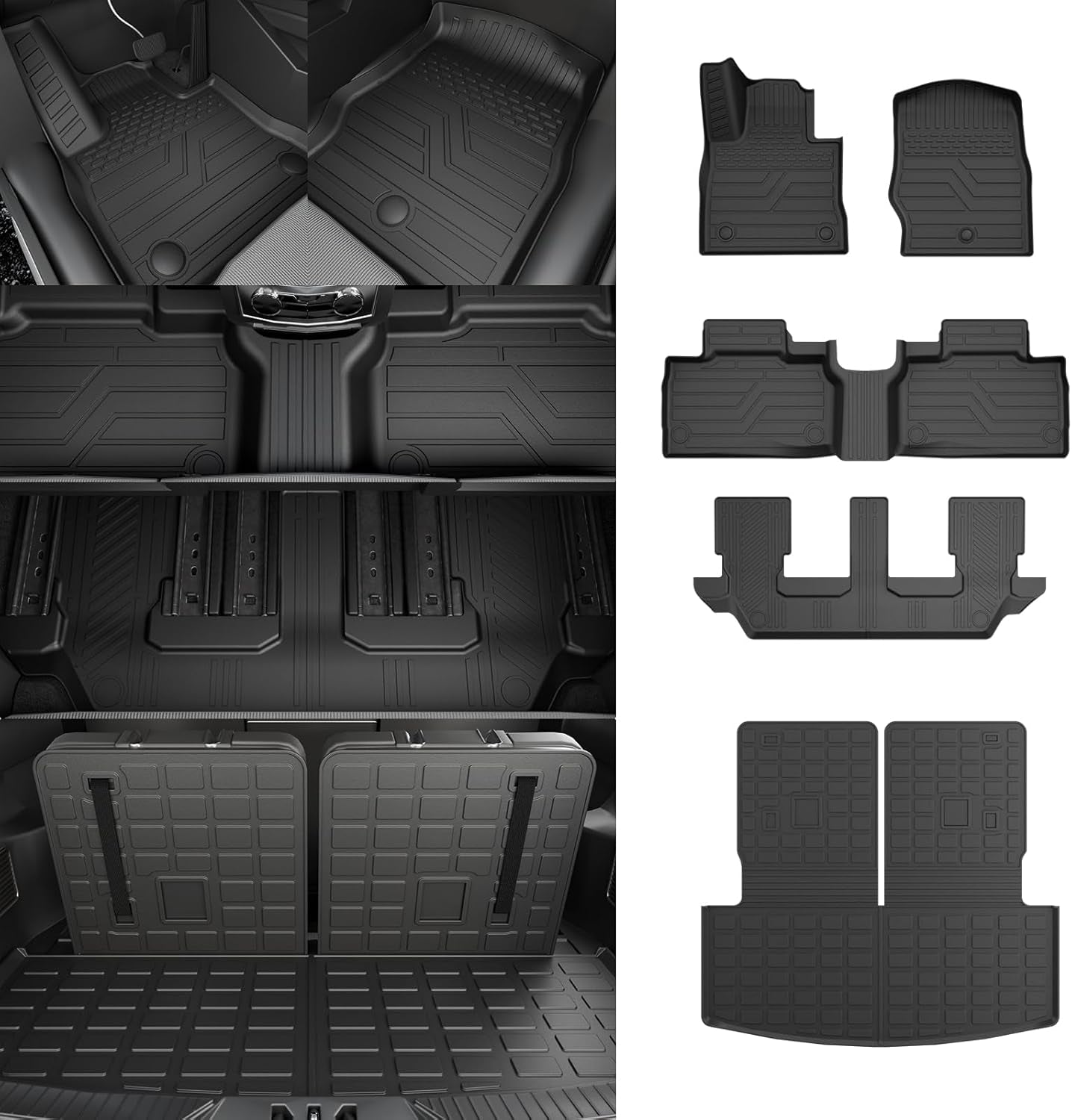 All-Weather Floor Mats & Cargo Liner for 2020-2026 Ford Explorer 6-Seater - Includes Upgraded Trunk Mat & Backrest Mat - Perfect 2025 Explorer Accessories