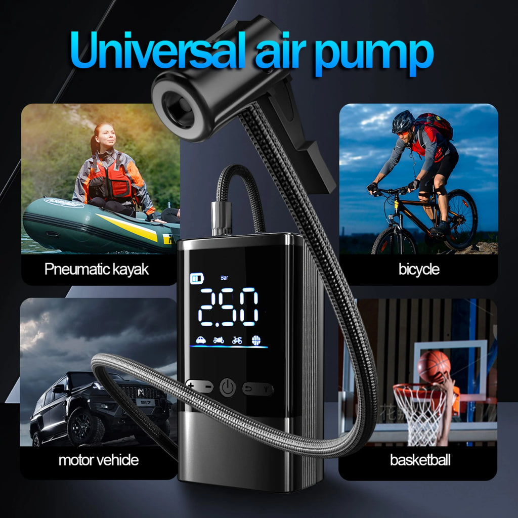 Bluefire Tire Inflator Portable 150 Psi Air Compressor Cordless Air Pump with LCD Displ for Car Tires