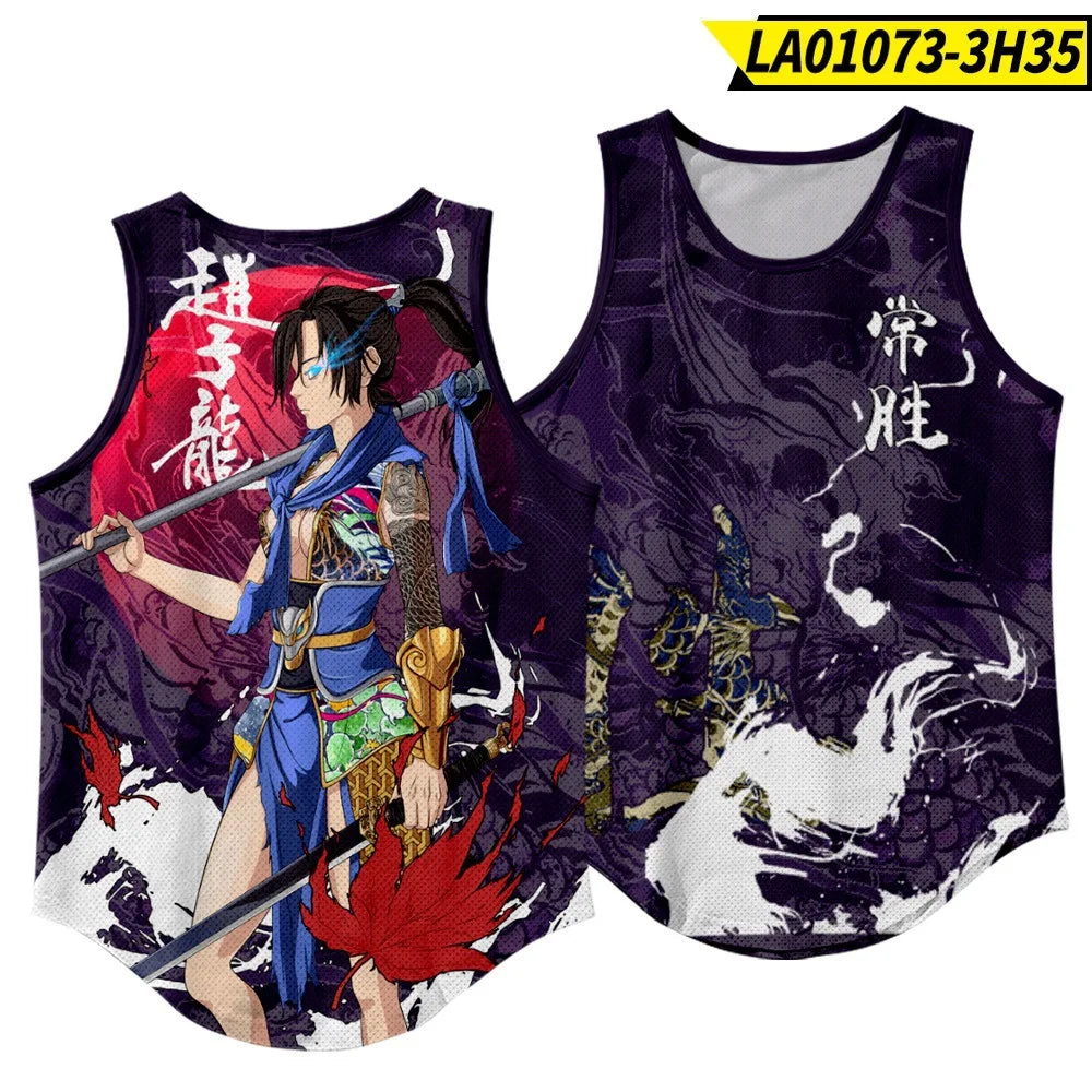 Men'S Fashion Sleeveless Black Tiger Print Tank Top Vest Fitness Bodybuilding Muscle Undershirt Gym Sportwear