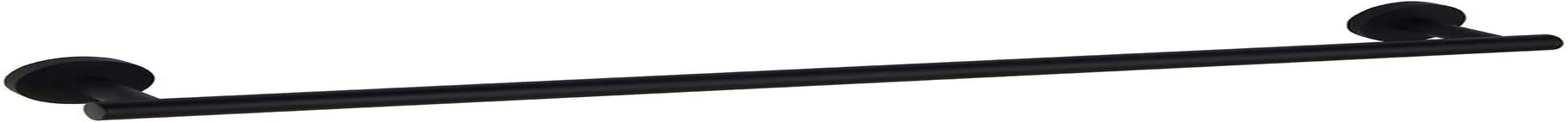 GERZWY 24" Matte Black Stainless Steel Towel Bar - Contemporary Wall Mount for Bathroom & Kitchen
