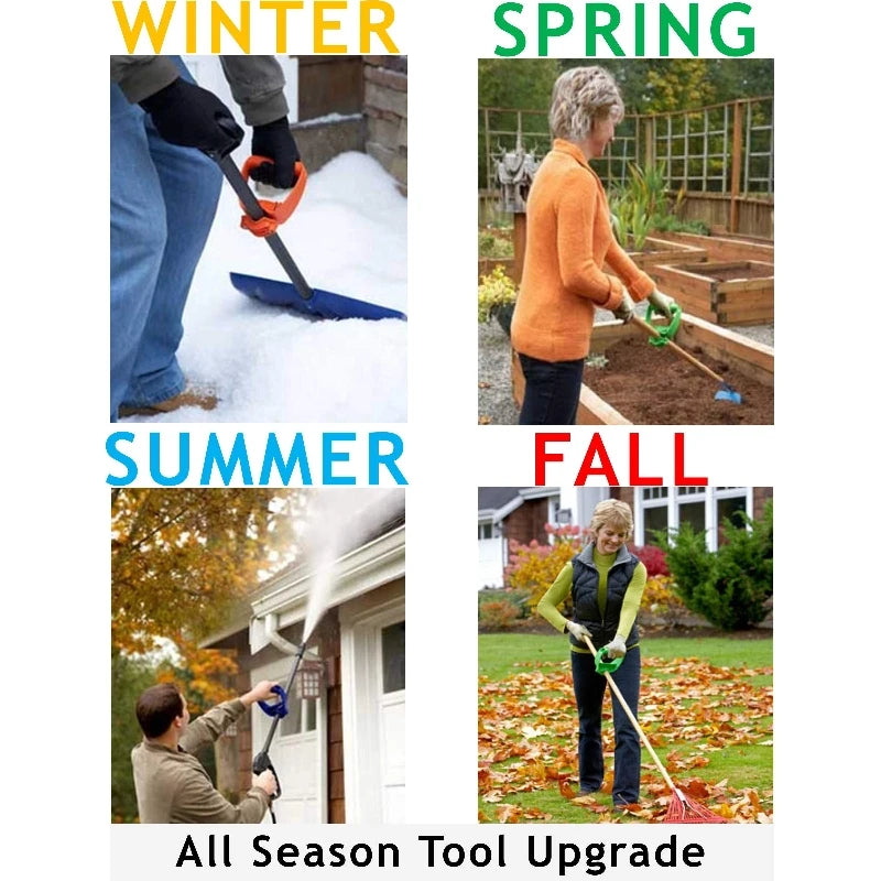 Labor-Saving Ergonomic Shovel Back-Saving Tool Handle Work with Garden Shovels Rakes, D Grip Ergonomic Handle Replacement